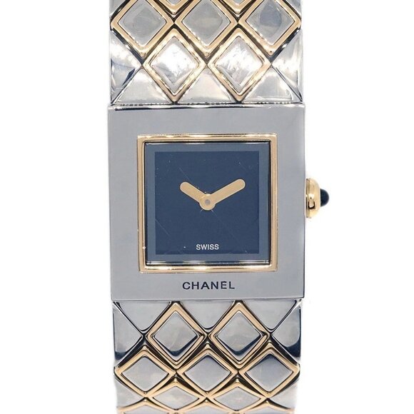 Chanel Matelasse Quartz Watch SS 18KYG V.H.60794 113949 main image 6